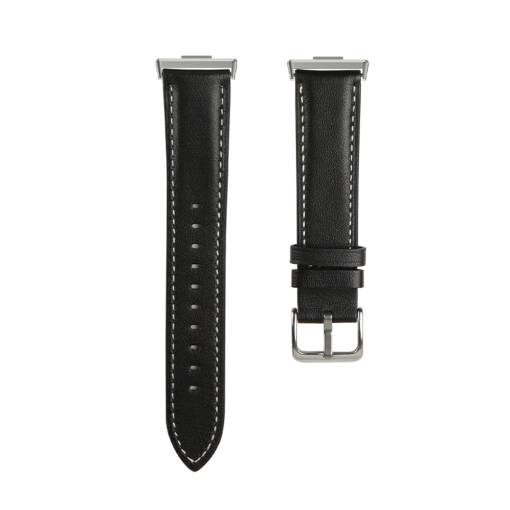 Foto - Brățară din piele pentru Huawei Watch Fit 3, 4 și 4 Pro - Neagră