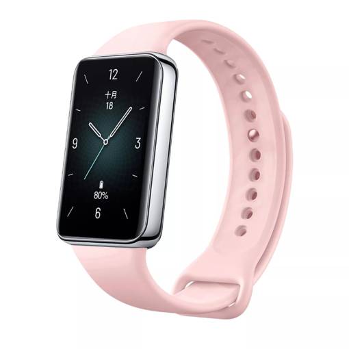 Foto - Brățară din silicon pentru Honor Band 9 - Roz