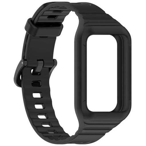 Foto - eses Brățară din silicon cu ramă pentru Honor Band 9 - Negru