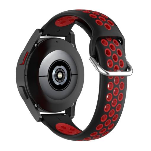 Foto - eses Curea sport din silicon cu introducere - Culoare negru-roșu, 22 mm