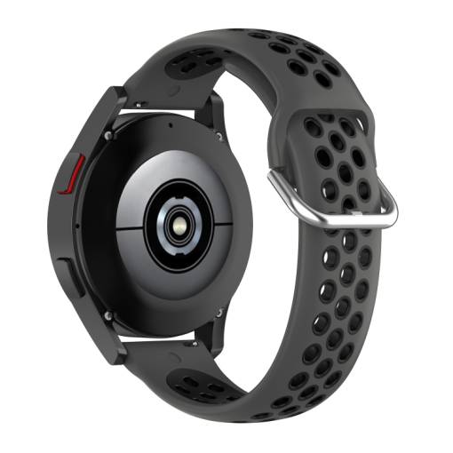 Foto - eses Curea sport din silicon cu introducere - Culoare gri-negru, 22 mm