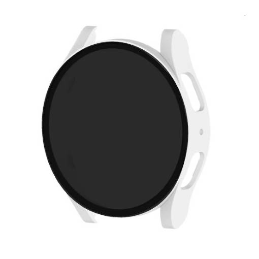 Foto - Husă de protecție cu sticlă fumurie pentru Samsung Galaxy Watch 7 44mm - Alb