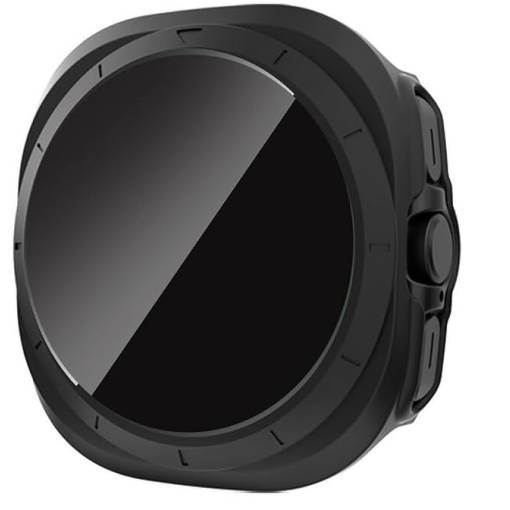 Foto - Husă de protecție cu sticlă fumurie pentru Samsung Galaxy Watch Ultra 47mm - Negru