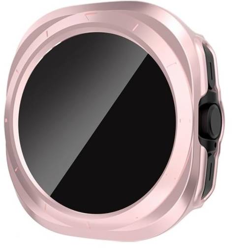 Foto - Husă de protecție cu sticlă fumurie pentru Samsung Galaxy Watch Ultra 47mm - Roz