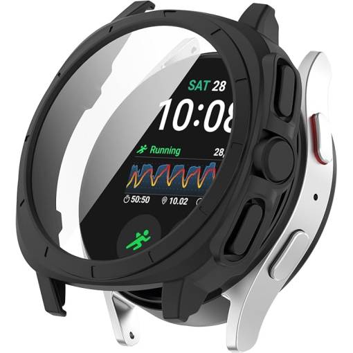 Foto - Husă de silicon pentru Samsung Galaxy Watch 7 40 mm - Neagră