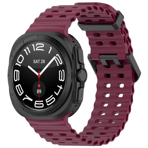 Foto - Brățară din silicon perforată cu cataramă magnetică pentru Samsung Galaxy Watch Ultra 47 mm - Vino