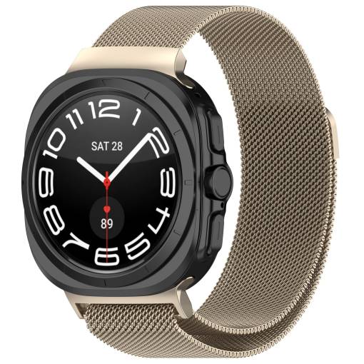 Foto - Brățară milaneză pentru Samsung Galaxy Watch Ultra 47 mm - Bej aurie