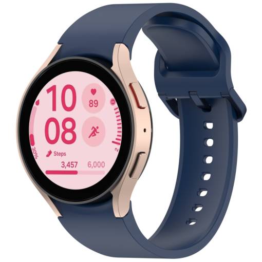 Foto - Brățară din silicon pentru Samsung Galaxy Watch 4, 5, 6, 7, FE - Albastru închis, OneClick