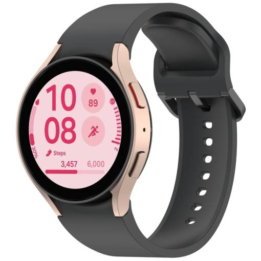 Foto - Brățară din silicon pentru Samsung Galaxy Watch 4, 5, 6, 7, FE - Gri închis, OneClick
