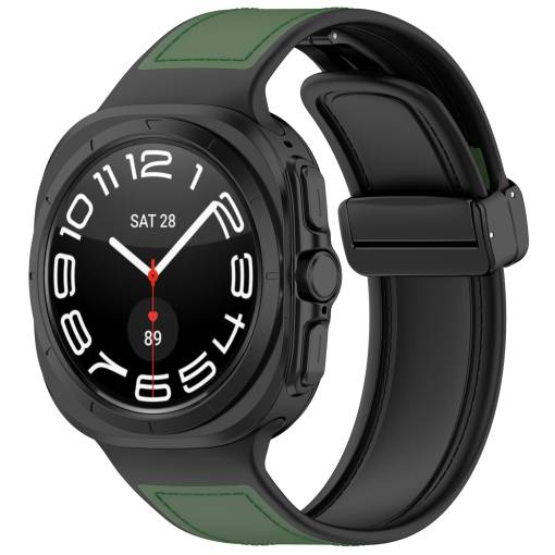 Foto - eses Curea combinată cu cataramă magnetică pentru Samsung Galaxy Watch Ultra 47mm - Verde