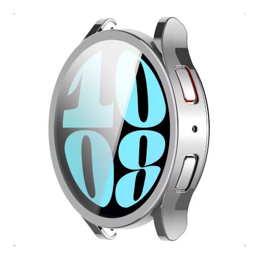 Foto - Husă din silicoan pentru Samsung Galaxy Watch 6 44mm - Argintie