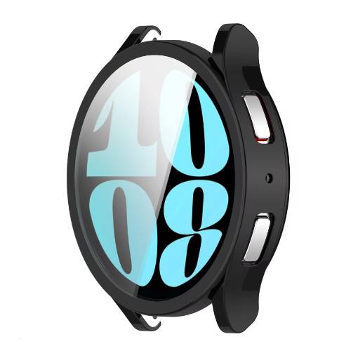 Foto - Husă din silicoan pentru Samsung Galaxy Watch 6 44mm - Neagră