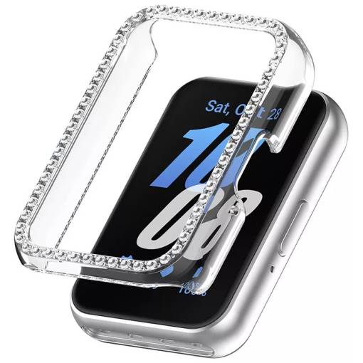 Foto - Cadru de protecție cu pietre pentru Samsung Galaxy Fit 3 - Transparent