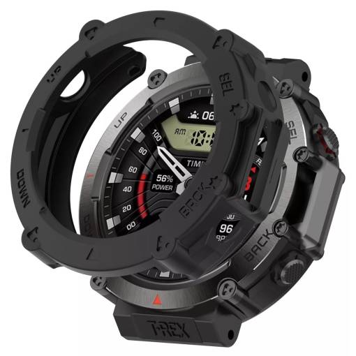 Foto - Rame din silicon pentru Amazfit T-Rex Ultra - Neagră