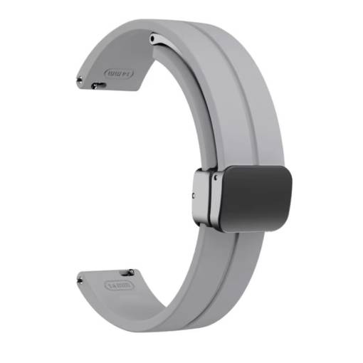 Foto - Brățară din silicon eses cu cataramă magnetică pentru Garmin Lily 2 și Garmin Lily 2 Active - Gri, 14 mm