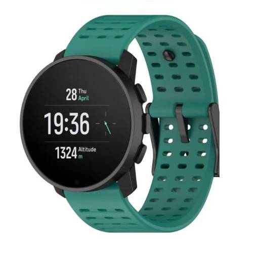 Foto - esem brățară din silicon - perforată verde, 22 mm
