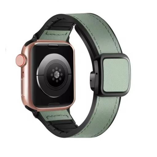 Foto - eses Cureaua sportivă din piele pentru Apple Watch - Verde 38mm, 40mm, 41mm