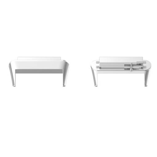 Foto - conector pentru Huawei Band 7 - Argintie, 2 bucăți