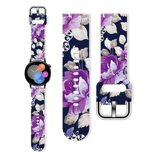 Foto - Brățară din silicon pentru flori - Violet, 20 mm