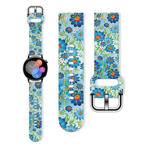 Foto - Brățară din silicon pentru flori - Albastră, 20 mm