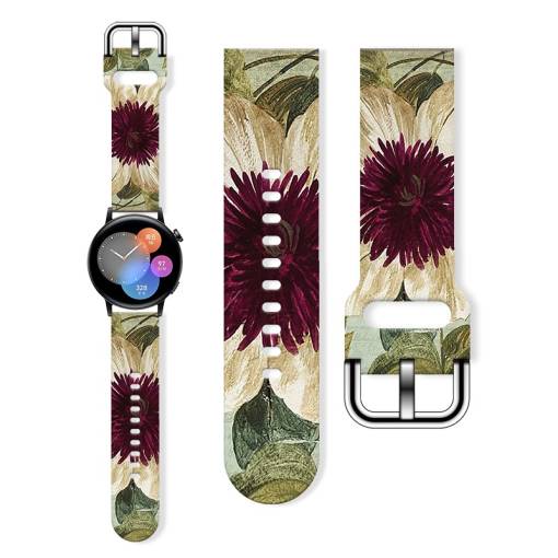 Foto - eses Silicon bandă florală - Vânat, 22 mm