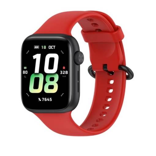 Foto - esem brățară din silicon neted pentru Honor Watch 5 - Roșu