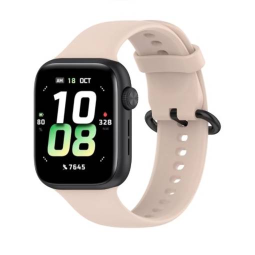 Foto - esem brățară din silicon neted pentru Honor Watch 5 - Bej
