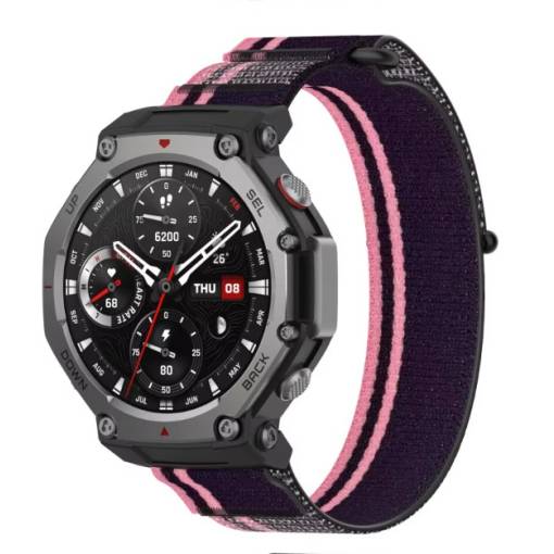 Foto - brățară din nailon pentru Xiaomi Amazfit T-Rex 3 - roz închis