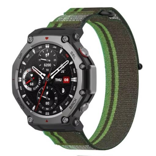 Foto - brățară din nailon pentru Xiaomi Amazfit T-Rex 3 - verde închis
