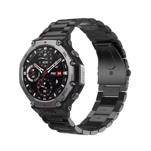 Foto - brățară din metal pentru Xiaomi Amazfit T-Rex 3 - negru