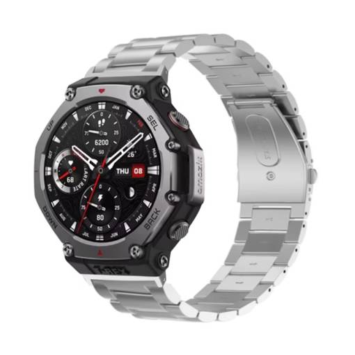 Foto - eses Brățară metalică pentru Xiaomi Amazfit T-Rex 3 - Argintie