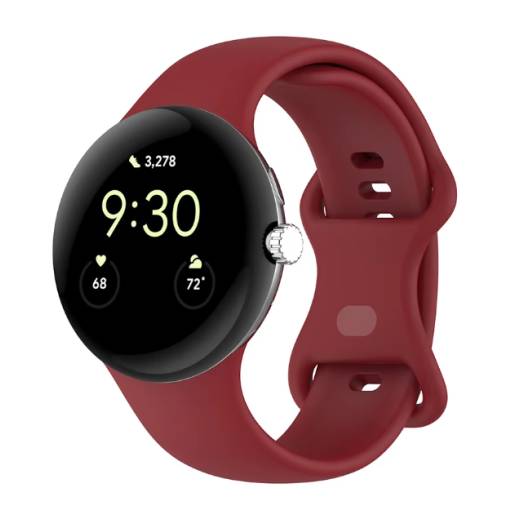 Foto - eses Brățară din silicon pentru Google Pixel Watch 3, 41 mm, mărimea L - Roșie