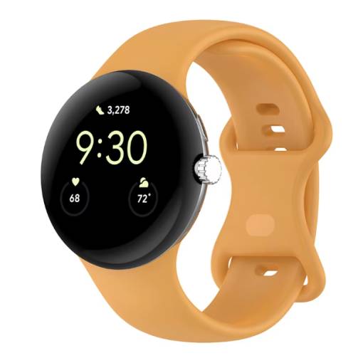 Foto - eses Brățară din silicon pentru Google Pixel Watch 3, 41 mm, mărimea L - Galben