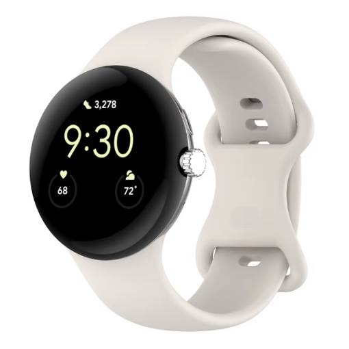 Foto - eses Brățară din silicon pentru Google Pixel Watch 3, 41 mm, mărimea L - Bej