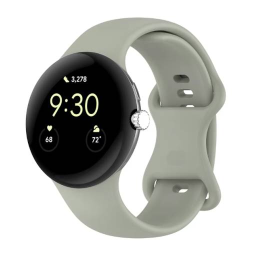 Foto - eses Brățară din silicon pentru Google Pixel Watch 3, 41 mm, mărimea S - Verde