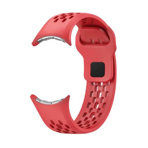 Foto - Brățară din silicon perforată pentru Google Pixel Watch 3, 45 mm - Roșie