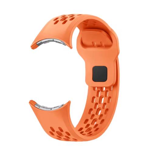 Foto - Brățară din silicon perforată pentru Google Pixel Watch 3, 45 mm - Portocalie