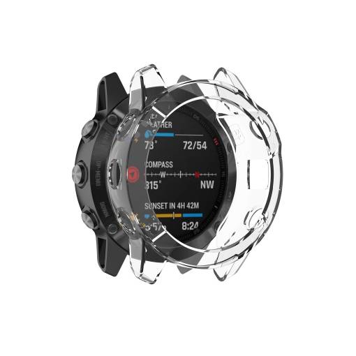 Foto - Cadrul din silicon pentru Garmin Enduro 1 și Garmin Fenix 6X - Transparent