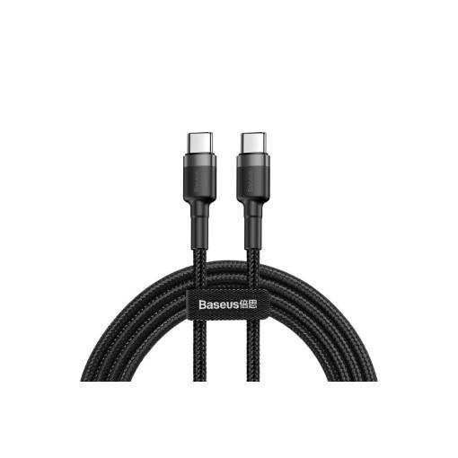 Foto - Cablul de alimentare Baseus USB-C la USB-C 60W - 1 metru, gri închis