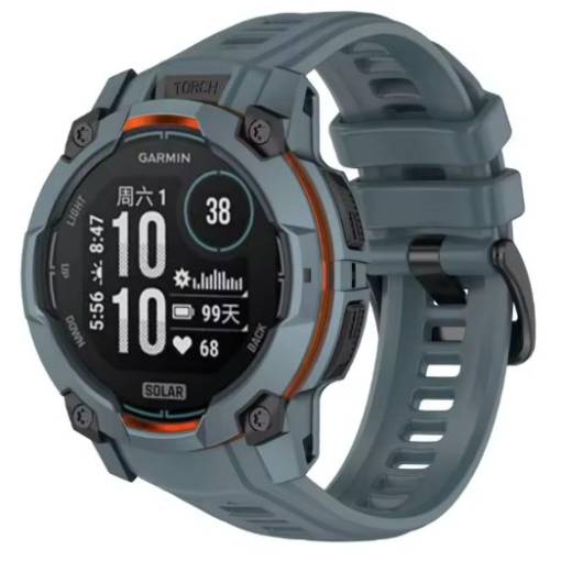 Foto - Brățară din silicon pentru Garmin Instinct 3 - Albastră, 22 mm
