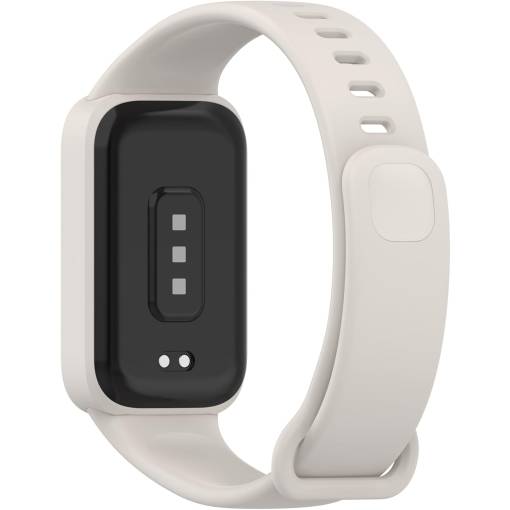 Foto - Curea siliconică eses cu ramă pentru Xiaomi Smart Band 9 Active - Bej