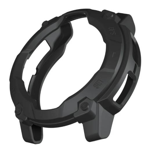 Foto - Ramă din silicon pentru Garmin Instinct 3 - Negru, 50 mm