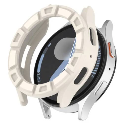 Foto - Ramă din silicon pentru Samsung Galaxy Watch 7, 40 mm - Bej