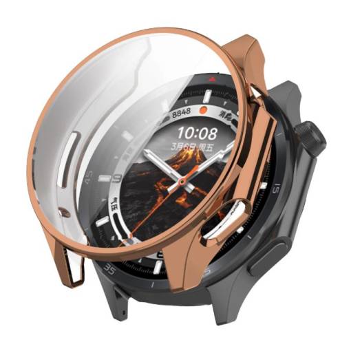 Foto - Husă din silicon pentru Oppo Watch X2 și OnePlus Watch 3 - Auriu roz