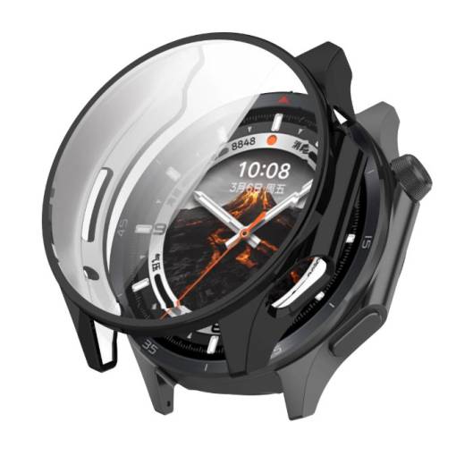 Foto - Husă din silicon pentru Oppo Watch X2 și OnePlus Watch 3 - Neagră
