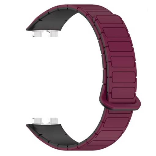 Foto - eses Curea magnetică din silicon pentru Huawei Band 8, 9, 10 - Violeta