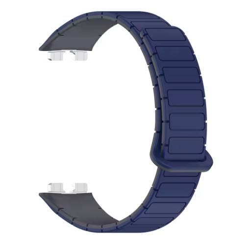 Foto - eses Curea magnetică din silicon pentru Huawei Band 8, 9, 10 - Albastră