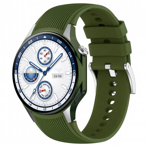 Foto - Curea din silicon pentru Oppo Watch X - Verde închis