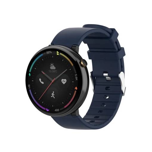 Foto - Curea din silicon pentru Amazfit Nexo - Albastru închis
