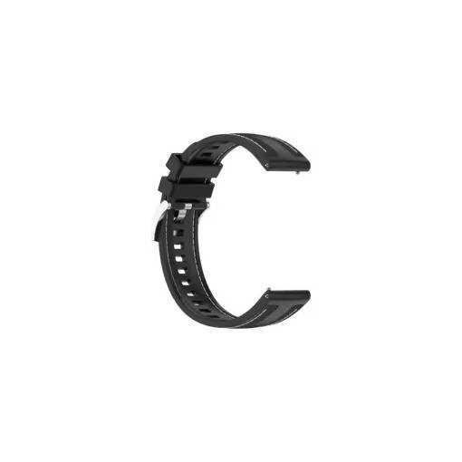Foto - Curea din silicon perforată pentru Huawei Watch GT5 41 mm și GT5 Pro 42 mm - Neagră